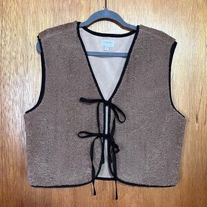 Annie Brown and Cream Vest